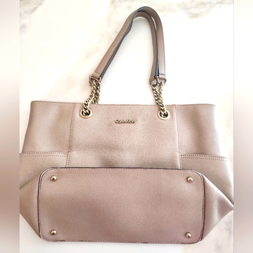 Clearance- Calvin Klein Champagne Gold Tote